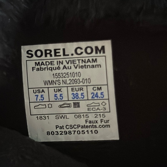 Sorel TIVOLI Suede Water Resistant Boots Size 7.5 - Picture 8 of 9